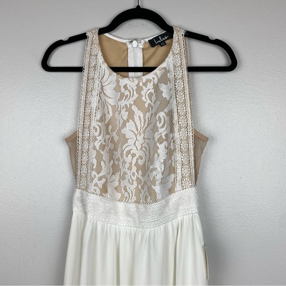 Lulu's Forever and Always Sleeveless White Floral Lace Maxi Dress Size XS NWT - Picture 6 of 16
